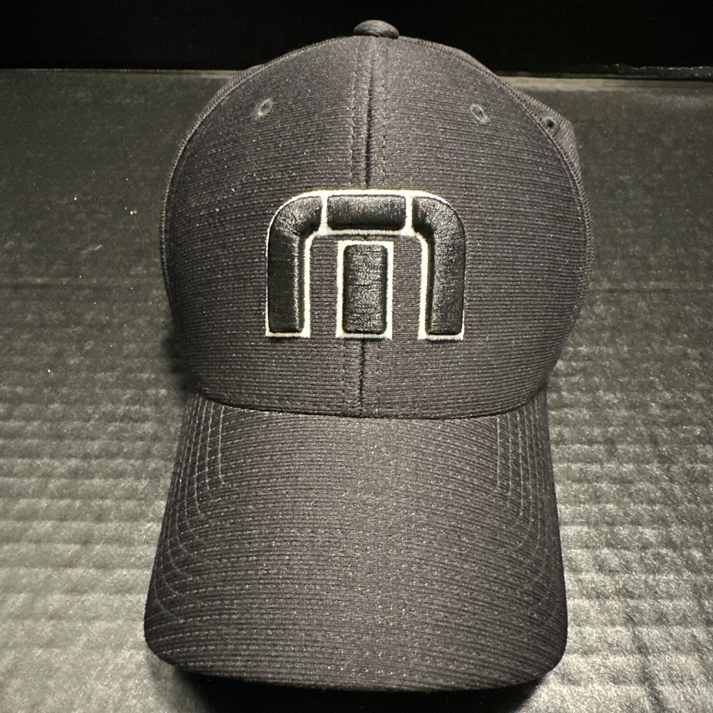 Travis Matthew Bahamas Ball Cap S/M Flexfit Meramec Lakes 1995 Black Hat